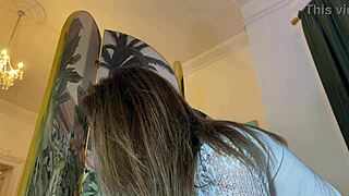 imagine this petite cheerleader's shaved pussy exposed in porn casting?