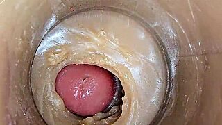 Super Cum Fills Tight Pussy in Close-Up 4k Asmr