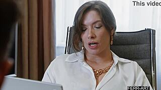 whoa lesbian accountant tries blowjob on dick first time then spoons tight pussy 😏💦