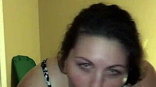 cecee delivers super sloppy deepthroat blowjob and swallows every drop on bed