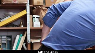 teen lifter caught with pricey goods... ready to submit for rough office domination?