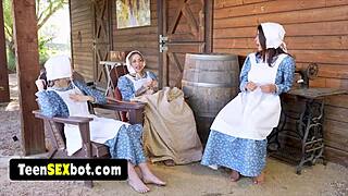 three amish women discover group fucking thrills for first time