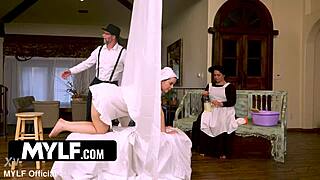 Work screw-up means her boss rams big dick deep in tight ass