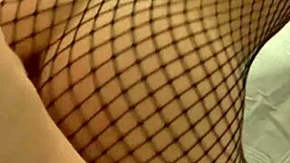 petite babe with puffy shaved pussy orgasms from creampie closeup