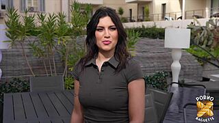 Laury's Huge Natural Tits Bounce Wild as Two Guys Lift and Pound Her Slutty Body