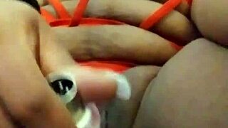 she lets out a soft ooh during intimate play