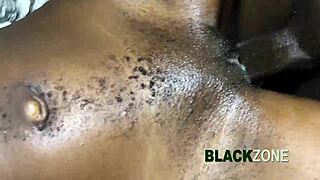 small ass ebony teen gets her tight pussy filled with hot cum closeup