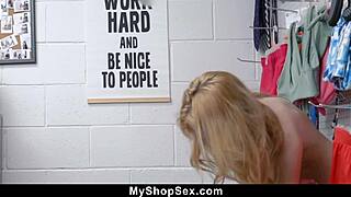 shoplifter teen caught spying begs guard, fuck my tight pussy or blackmail me