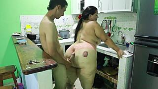 Fucking girlfriend's sister in kitchen