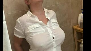 Hey sexy blonde first time facefucked deepthroat submissive with cumshot humiliation