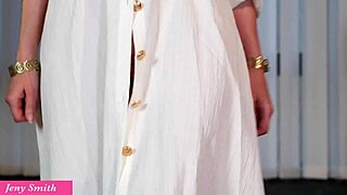 Kinky Shaved Pussy Tease in Heels and Miniskirt Upskirt Thrills