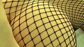 petite babe with puffy shaved pussy orgasms from creampie closeup