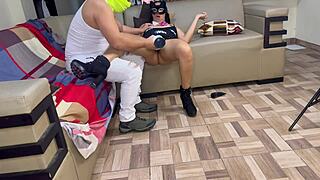 dirty secret watching stepdaughter's toy fuck her big pussy till cum pleasure explosion!