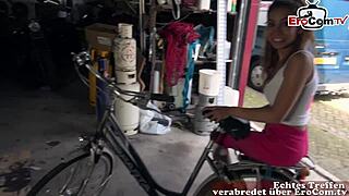 Ever seen a skinny German teen fucked through pink pantyhose?