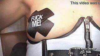 luv super cute asian ladyboy anal cumshot play!!