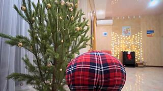 stepsis with big ass bent over for stepbro's monster cock pounding