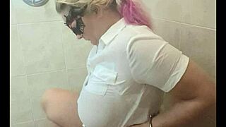 Hey sexy blonde first time facefucked deepthroat submissive with cumshot humiliation