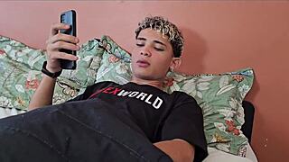 Stepson learns hardcore lessons from busty Brazilian milf's big clit pussy