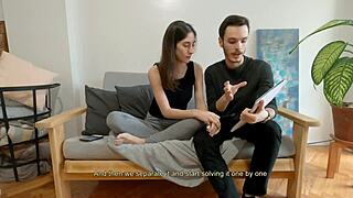 Horny college girl, wanna fuck your studying partner right now in this amateur POV screamfest?