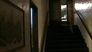 Slutty milf mommy in white boots fingers pussy blows cock rides anal