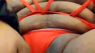 she lets out a soft ooh during intimate play