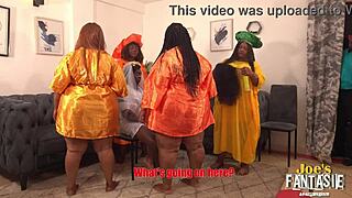 Wife's Ebony Pregnant Orgy Gets Bent Over Hard