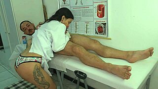 dude your cock's rock hard for this sexy nurse in uniform huh?