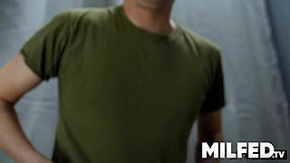 hey, imagine the shock when two horny milfs find monster cocks at the glory hole in that fitting room surprise!