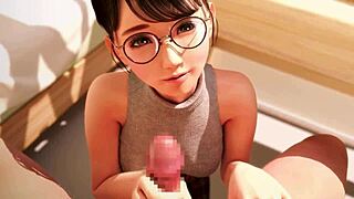 petite japanese hands stroke cock pov handjob tease