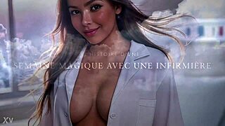sexy blonde police officer shows off her impressive tits and curves on duty.