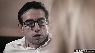 stepsister spreads shaved pussy for virgin stepbrother's first deep fuck session