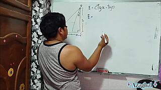 teacher nails cute japanese student on tangents and cotangents in bed!