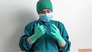 Patient indulges in nurse's latex gloves fetish ASMR roleplay