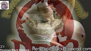 penelope black diamond's huge pierced tits dildo milk tease