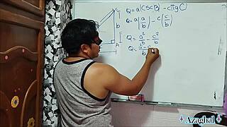 teacher nails cute japanese student on tangents and cotangents in bed!