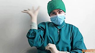 Patient indulges in nurse's latex gloves fetish ASMR roleplay