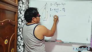 teacher nails cute japanese student on tangents and cotangents in bed!