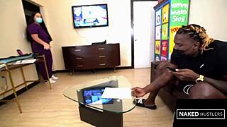 Big titty nurse slurps sloppy on huge black cock at hospital 😍🍆💦