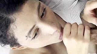 hey neighbor just woke me up shoving his huge cock down my throat till he swallowed my face with cum