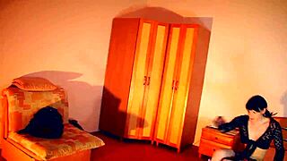 i dream of huge cocks n cum... shemale shoots load in glass n gulps it down ughh