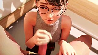 petite japanese hands stroke cock pov handjob tease