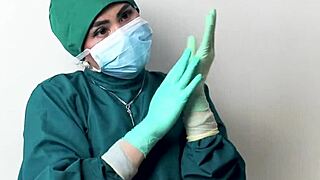 Patient indulges in nurse's latex gloves fetish ASMR roleplay