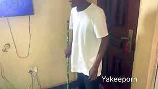 that horny big ass lady fucked the hotel guy with monster cock