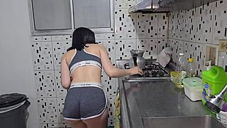 Laura's Tight Shorts Tempt Friend's Boyfriend Kitchen Encounter?