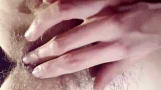 Teacher Fingers Dripping Hairy Pussy to Orgasm in Passionate Break Session