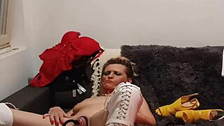 german milf sandra pumps swollen pussy eats dog food facefucked swallows cum 🤮🍆