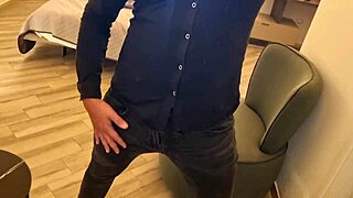 guy jerks huge cock cums on face makes her swallow