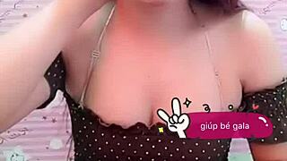 vietnamese skirt lifts revealing her naughty red panties upskirt