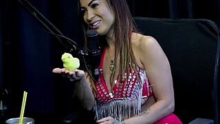 content creator gen loves teasing swing house fun bad recording belinha baracho on sheer red