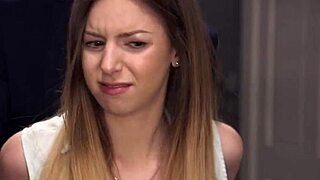 Tied Natural Tits Babe Submits to Rough Black Cock Pain